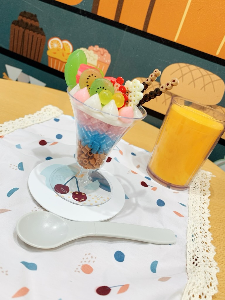 ハマビーズ&かんてんネンドでパフェづくり♪