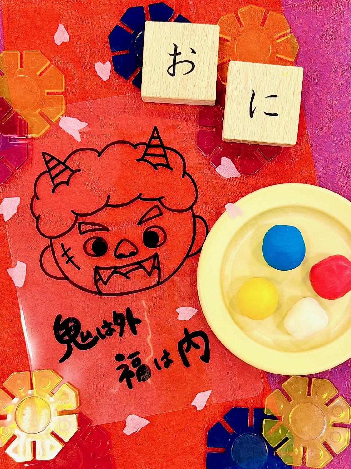 かんてんネンドでおにを作ろう♪