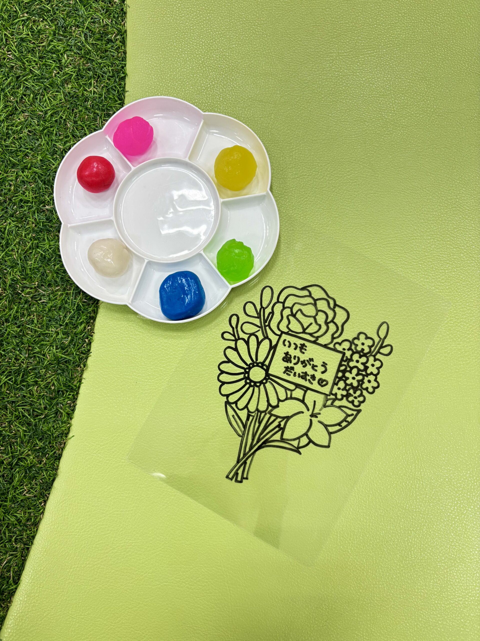 かんてんネンドで花束を作ろう☆